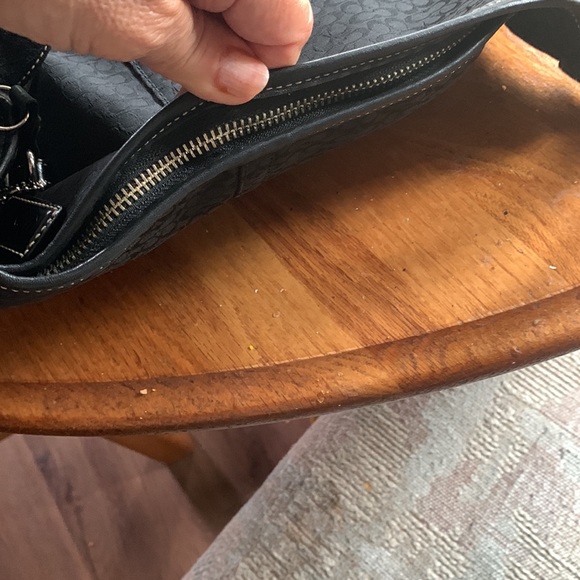 Coach Canvas With Leather Trim Hobo Bag #1461 - Picture 4 of 9